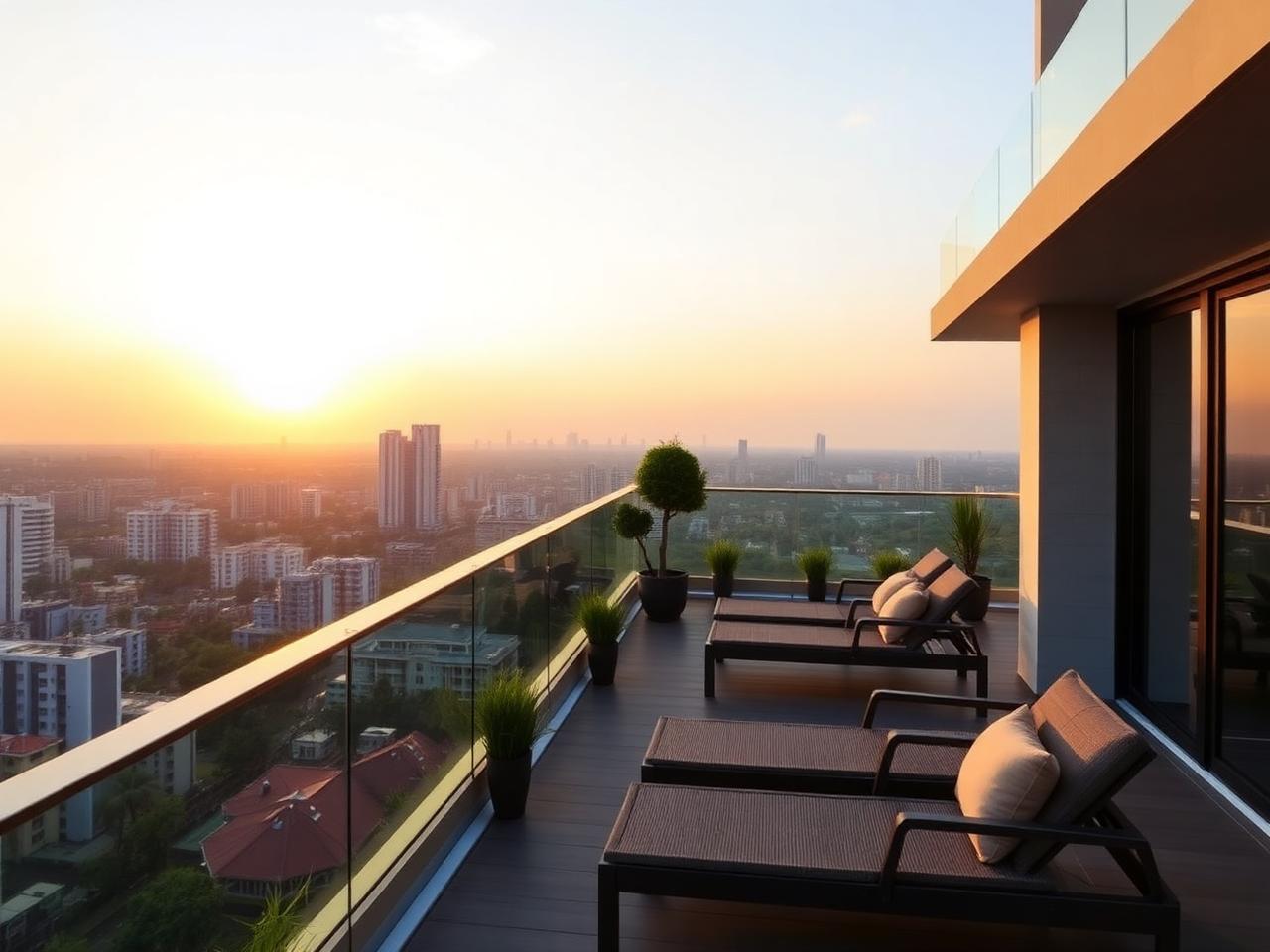 20 ft Long Balcony at Mahindra Blossom Whitefield