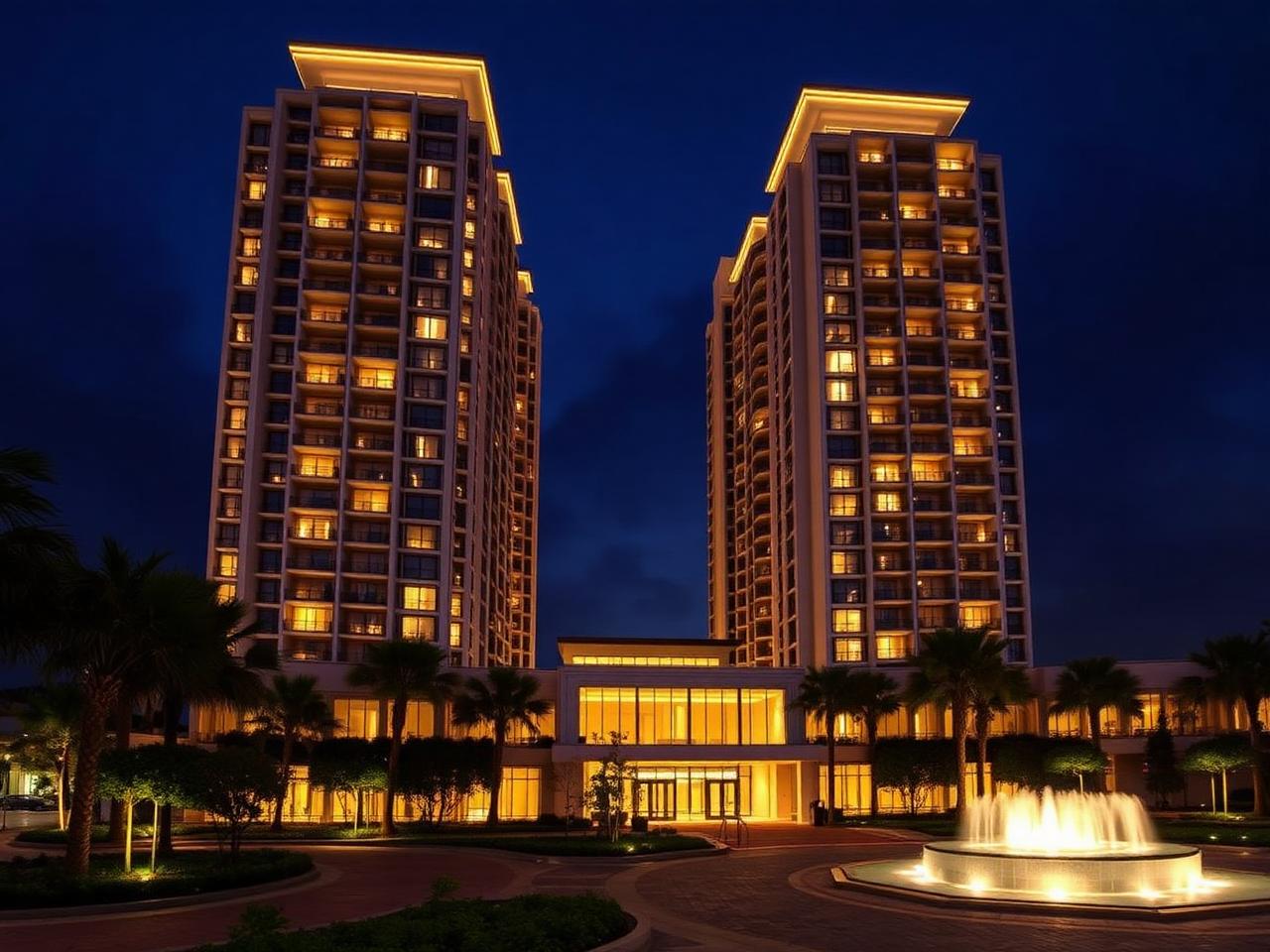Night Elevation at Mahindra Blossom Whitefield